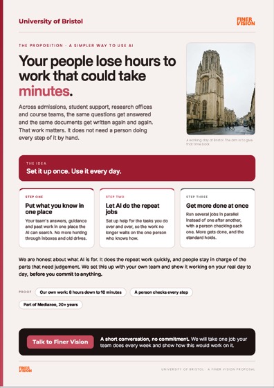 University of Bristol one-pager
