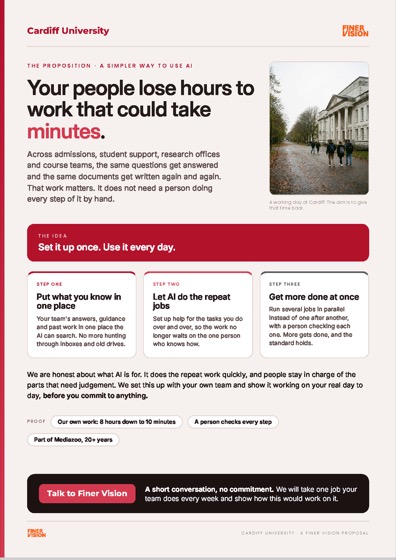 Cardiff University one-pager
