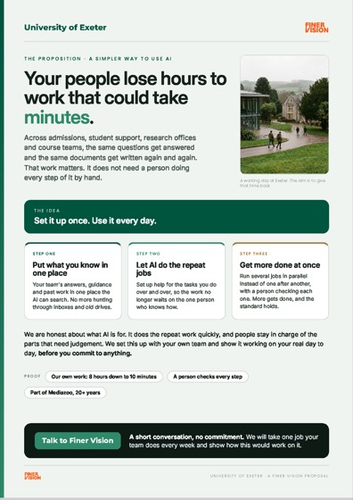University of Exeter one-pager