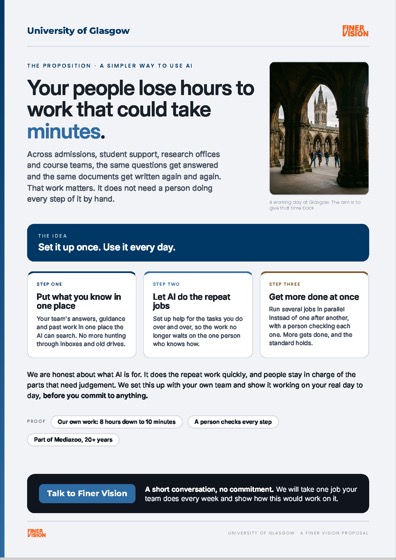 University of Glasgow one-pager