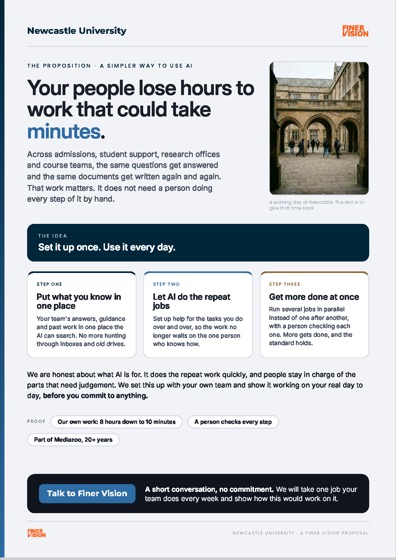 Newcastle University one-pager