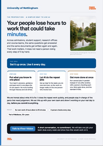 University of Nottingham one-pager